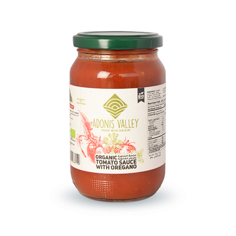 Adonis Organic Tomato Sauce with Oregano 350g — Lebanese grocery at Mon Baladé