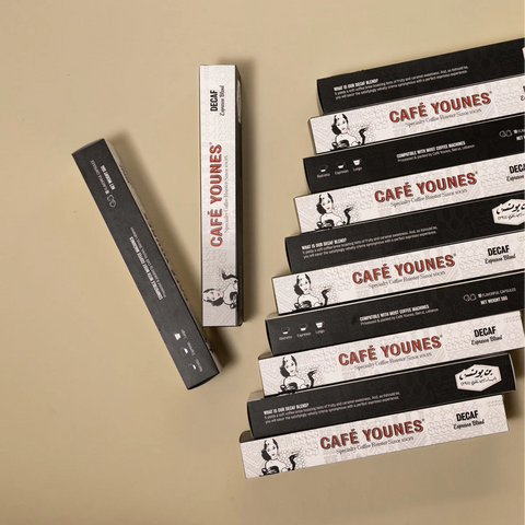 Decaf Espresso Blend Capsules | Cafe Younes